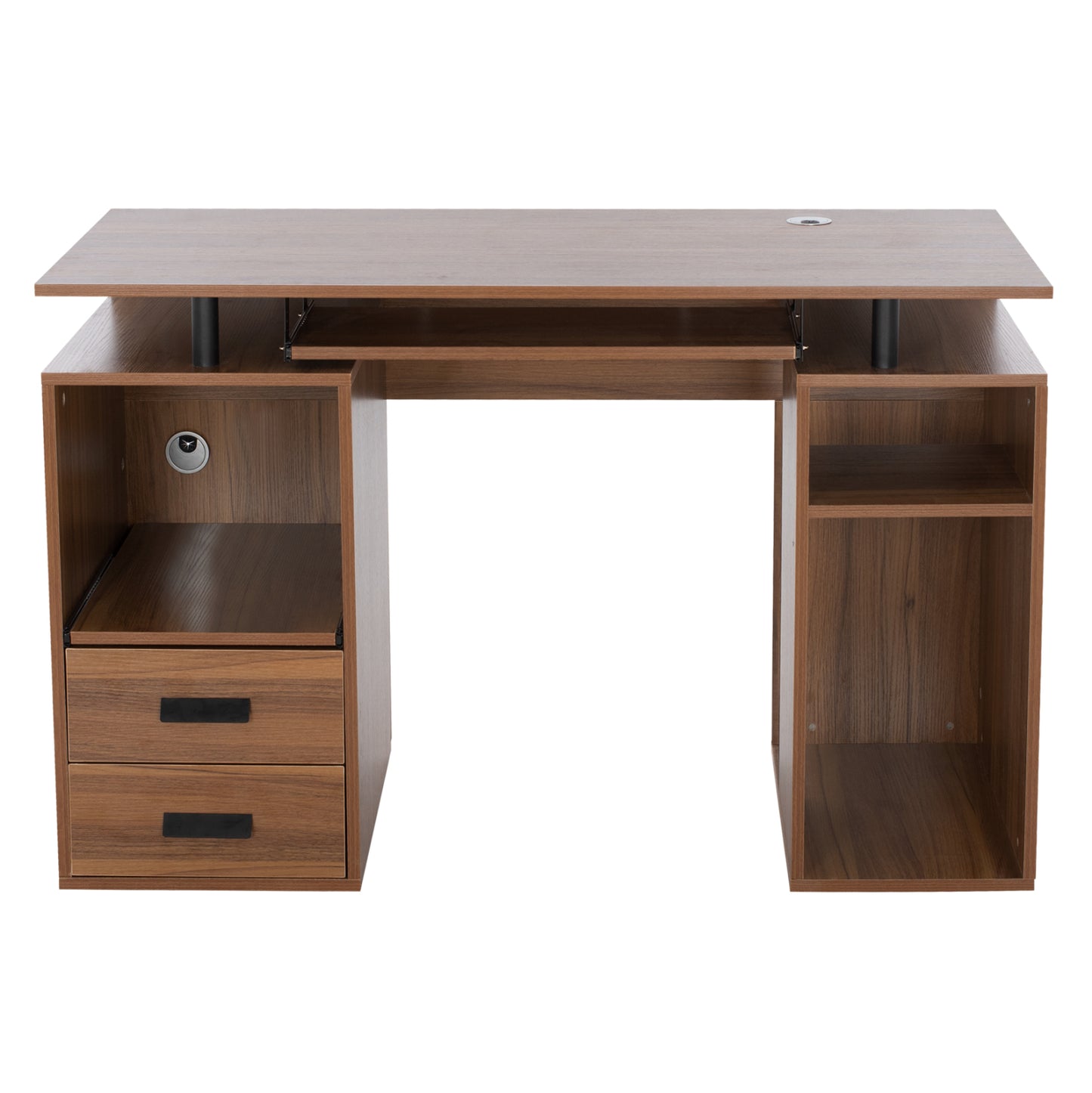 Melamine Office Desk Status Hm2026.03 Walnut 120Χ55Χ76 Cm.