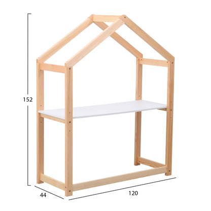 Kids' Desk Pepe Hm2498.03 Pine Wood In Natural Color-melamine 120x44x152hcm.