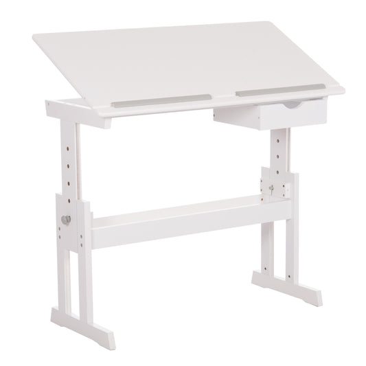Children's Drawing Desk Ascent Hm18289 Mdf In White 109x55x87.5hcm.