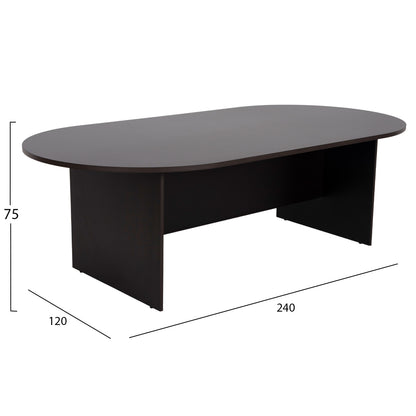 Conference Oval Desk Sienna Hm2134.02 Melamine In Wenge 240x120x75hcm.