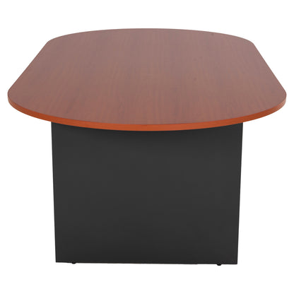 Conference Oval Desk Sienna Hm2134.03 Melamine In Anthracite-top In Cherry 240x120x75hcm.