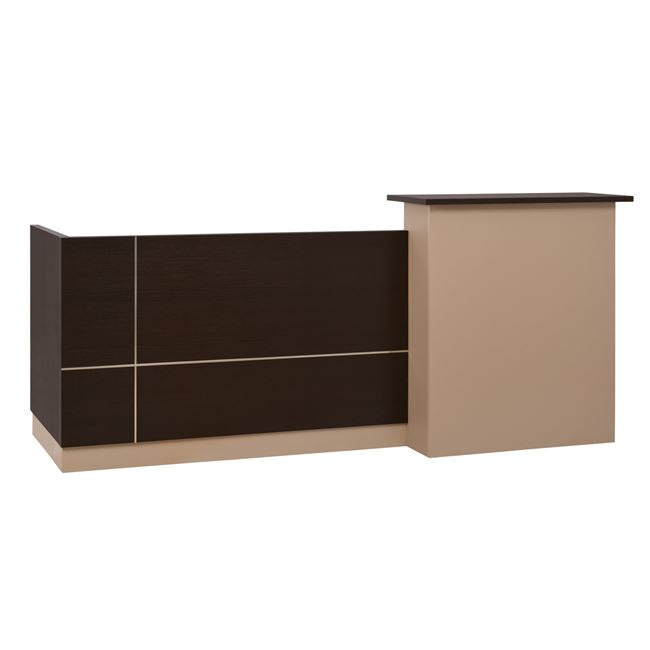 Reception Desk Dalton Hm2068.01 Melamine In Wenge-beige 240x80x106hcm.