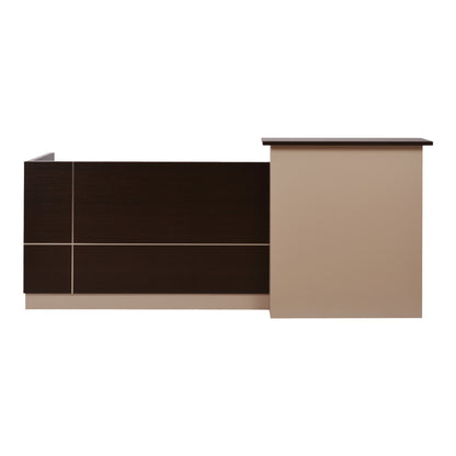 Reception Desk Dalton Hm2068.01 Melamine In Wenge-beige 240x80x106hcm.