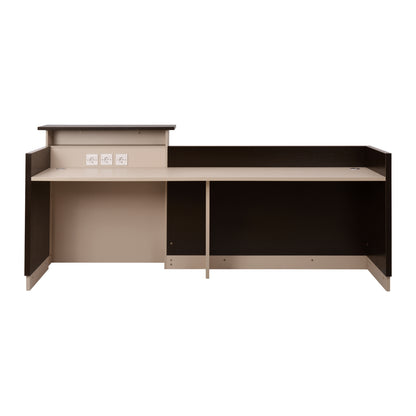 Reception Desk Dalton Hm2068.01 Melamine In Wenge-beige 240x80x106hcm.
