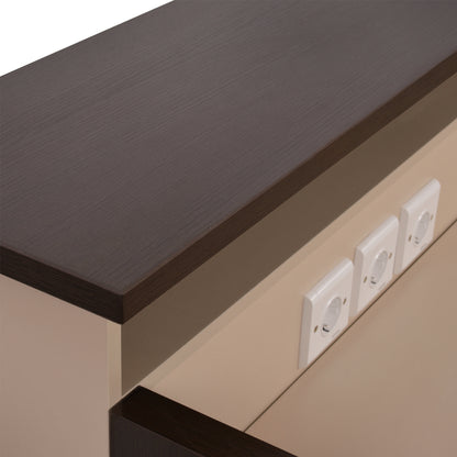 Reception Desk Dalton Hm2068.01 Melamine In Wenge-beige 240x80x106hcm.