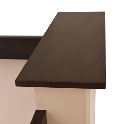 Reception Desk Dalton Hm2068.01 Melamine In Wenge-beige 240x80x106hcm.