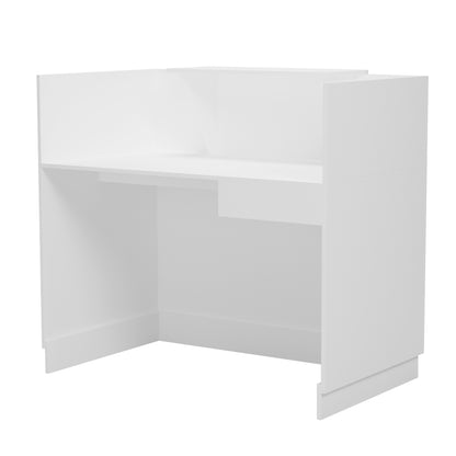 Reception Desk Barry Hm2152.02 Melamine In White 120x70x110hcm.