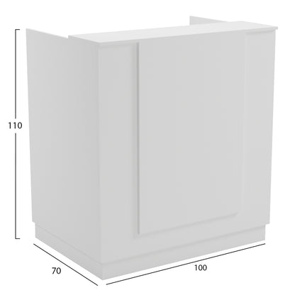 Reception Desk Karmen Hm2155.02 Melamine In White 100x70x110hcm.
