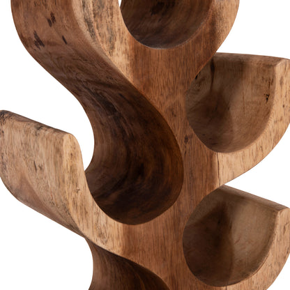 Bottle Rack 6-place Diony Hm9485.11 Suar Wood--natural Color 25x18x50hcm.