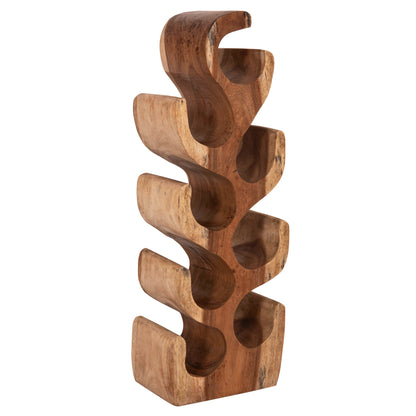 Bottle Rack 8-place Diony Hm18232.11 Suar Wood--natural Color 25x18x71hcm.