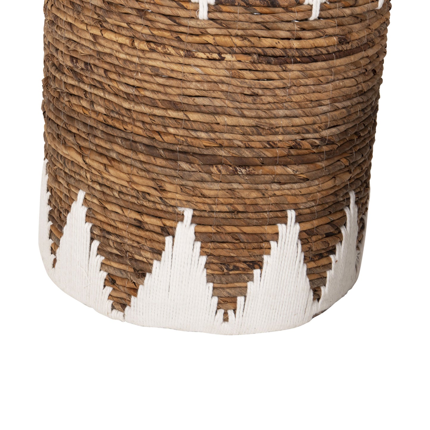Round Baskets Without Lid 3pcs Hm4307 Rush In Natural-white Φ42x56hcm.