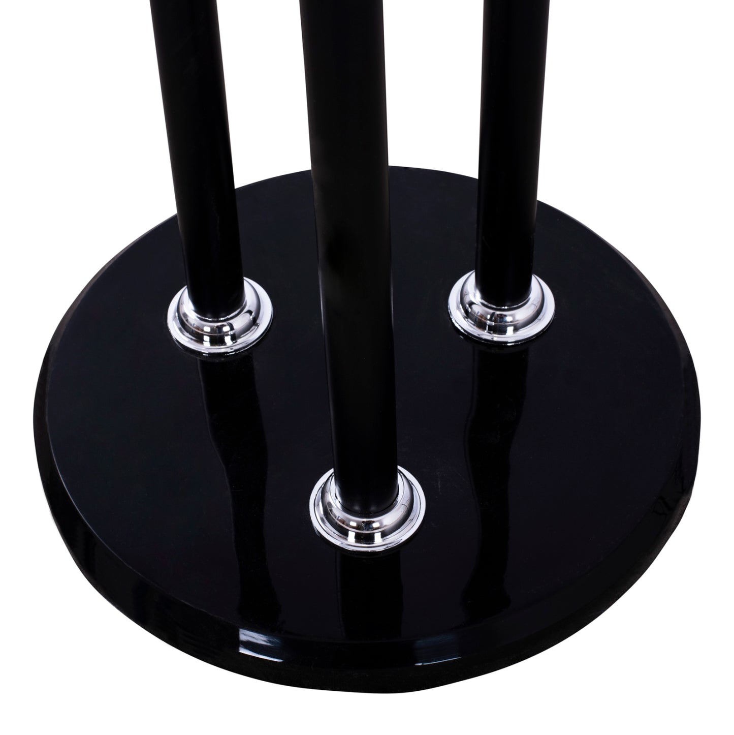 Coat Hanger Triple-pillar Wyatt Hm8610.02 Beech Wood-black Metal And Marble Base Φ37x173hcm.