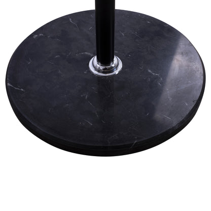 Coat Hanger Mercury ΗΜ8609.02 Beech Wood- Black Metal-black Marble Base Φ37x176Ηcm