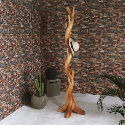 Coat-stand Hm9366 Solid Suar Natural 40x40x200