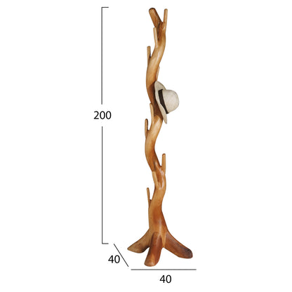 Coat-stand Hm9366 Solid Suar Natural 40x40x200