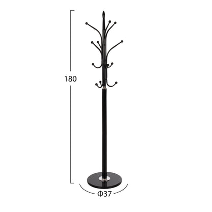 Floor Standing Hanger Hm9573.01 Metallic 13 Hanging Positions-black Φ37x180hcm.