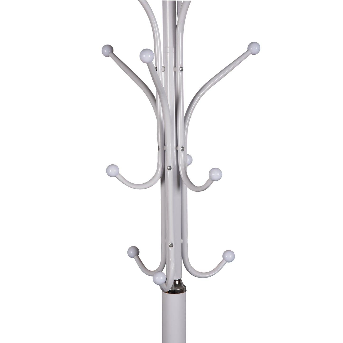 Floor Standing Hanger Hm9573.02 Metallic 13 Hanging Positions-white Φ37x180hcm.