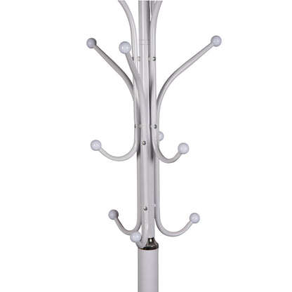 Floor Standing Hanger Hm9573.02 Metallic 13 Hanging Positions-white Φ37x180hcm.
