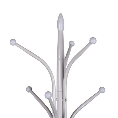 Floor Standing Hanger Hm9573.02 Metallic 13 Hanging Positions-white Φ37x180hcm.