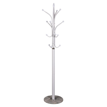 Floor Standing Hanger Hm9573.02 Metallic 13 Hanging Positions-white Φ37x180hcm.