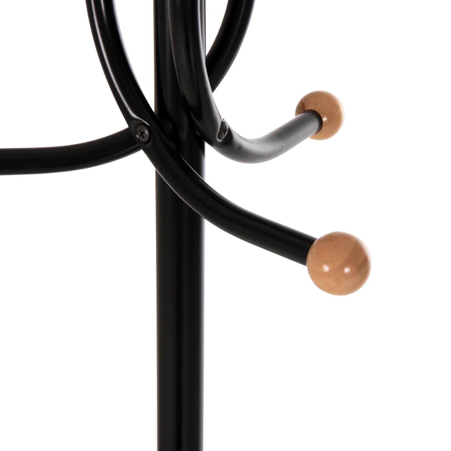 Floor Standing Hanger Hm9575.01 Metallic In Black Color-7 Hanging Positions 41x41x176hcm.