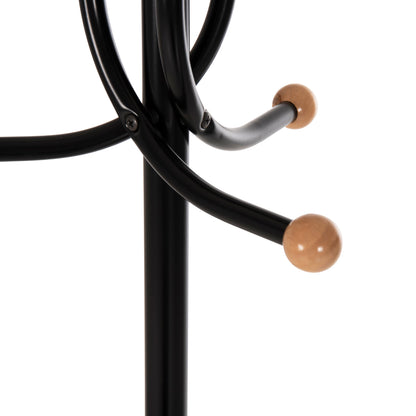 Floor Standing Hanger Hm9575.01 Metallic In Black Color-7 Hanging Positions 41x41x176hcm.