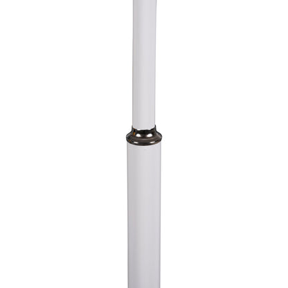 Floor Standing Hanger Hm9575.02 Metallic In White Color-7 Hanging Positions 41x41x176hcm.