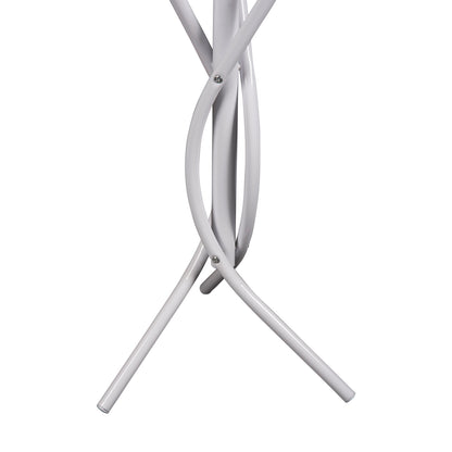 Floor Standing Hanger Hm9575.02 Metallic In White Color-7 Hanging Positions 41x41x176hcm.