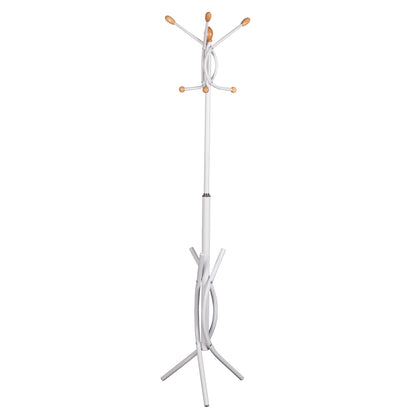Floor Standing Hanger Hm9575.02 Metallic In White Color-7 Hanging Positions 41x41x176hcm.