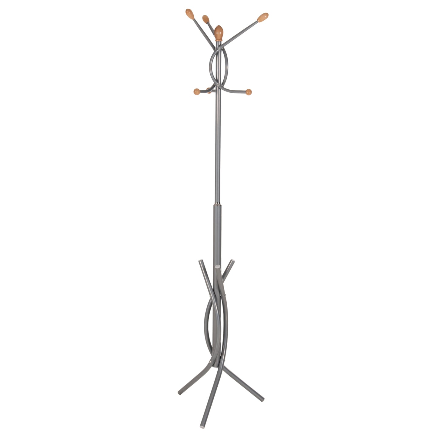 Floor Standing Hanger Hm9575.40 Metallic In Silver Color-7 Hanging Positions 41x41x176hcm.