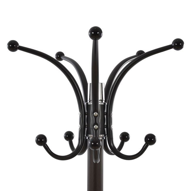 Hat/coat Stand Metallic Shia Hm0038.05 Rotating Walnut With Black Marble Base Φ37x170Η Cm