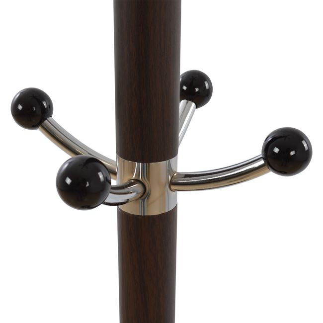 Hat/coat Stand Metallic Shia Hm0038.05 Rotating Walnut With Black Marble Base Φ37x170Η Cm