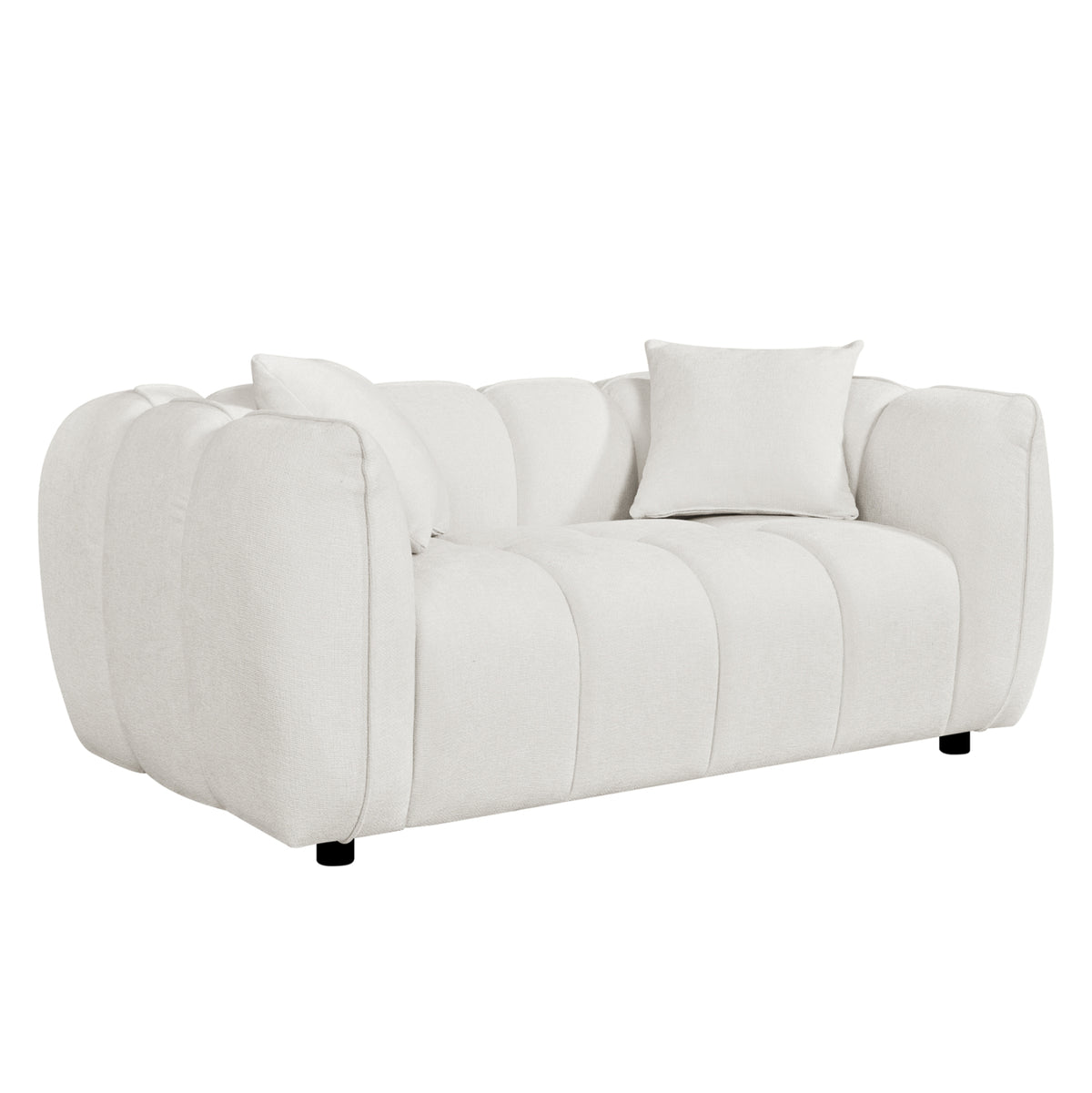 Sofa 2-seater Lykke Hm3324.02 Ecru Fabric 172x89x70hcm.