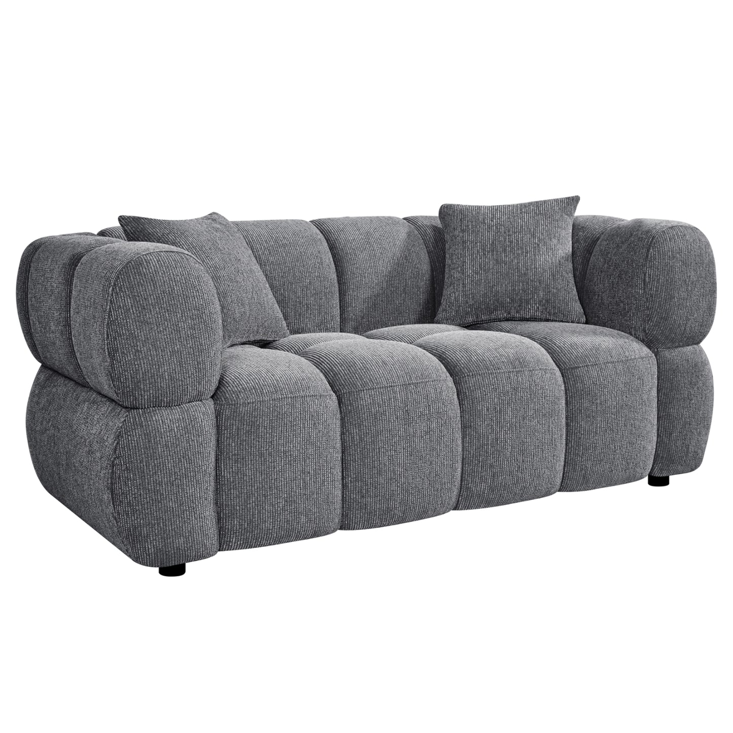 Sofa 2-seater Norika Hm3332.01 Grey Fabric 172x91x72hcm.