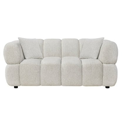 Sofa 2-seater Norika Hm3332.02 Ecru Fabric 172x91x72hcm.