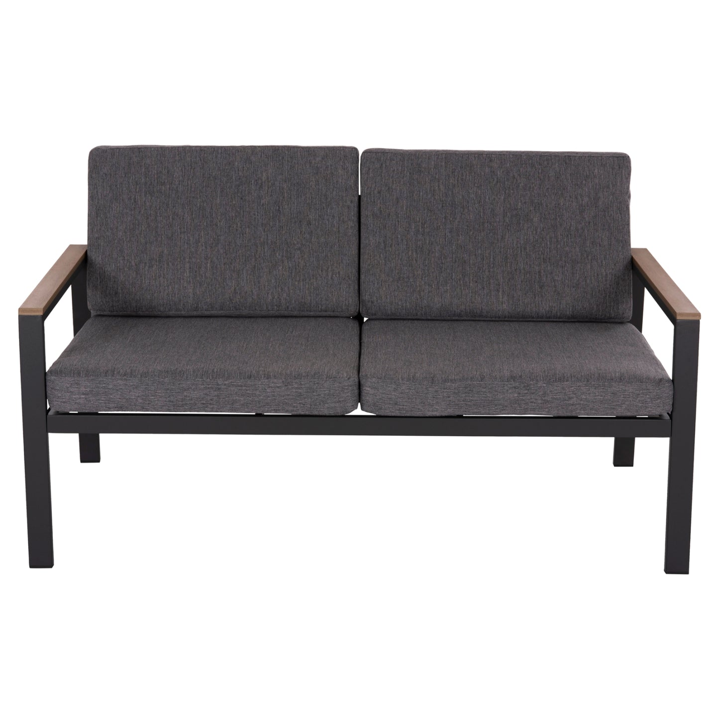 Outdoor 2-seater Sofa Safin Hm6279.03 Aluminum & Cushions In Anthracite 140x70x77hcm.
