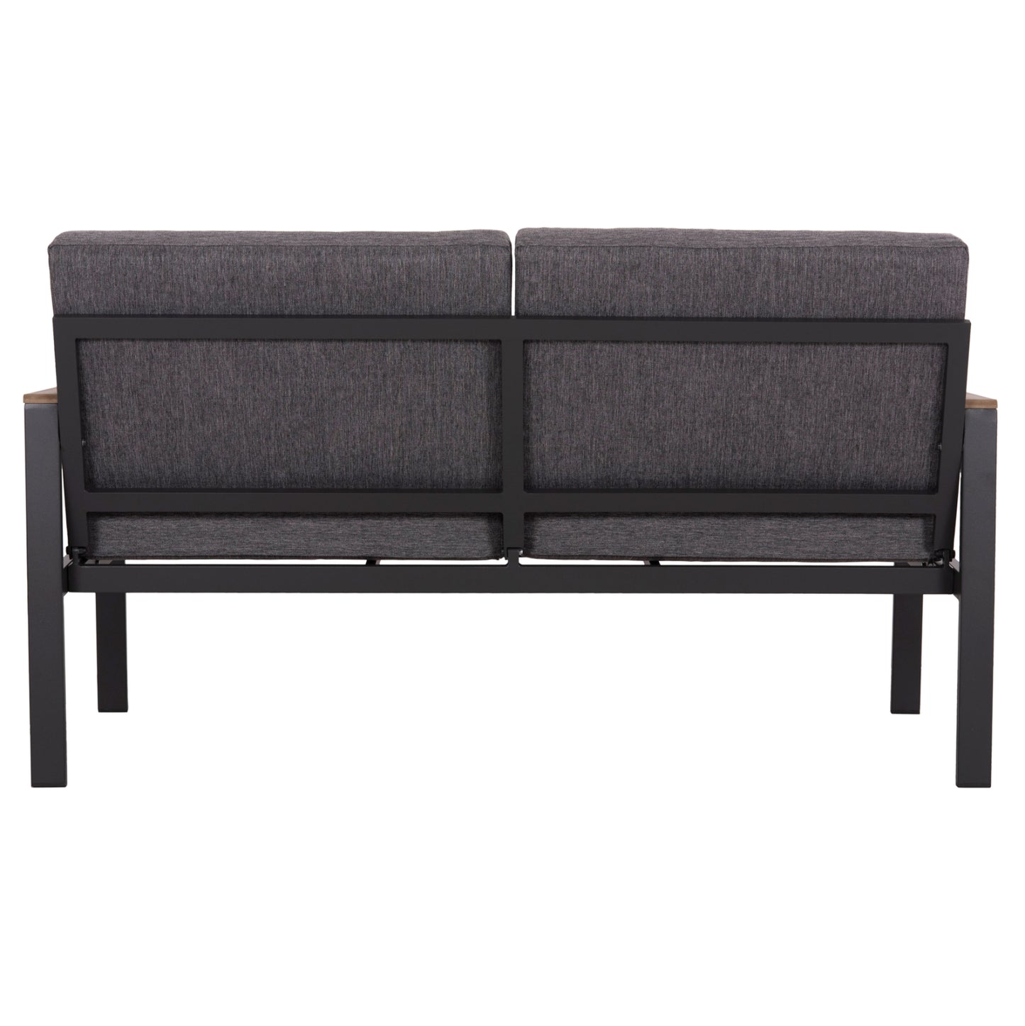 Outdoor 2-seater Sofa Safin Hm6279.03 Aluminum & Cushions In Anthracite 140x70x77hcm.