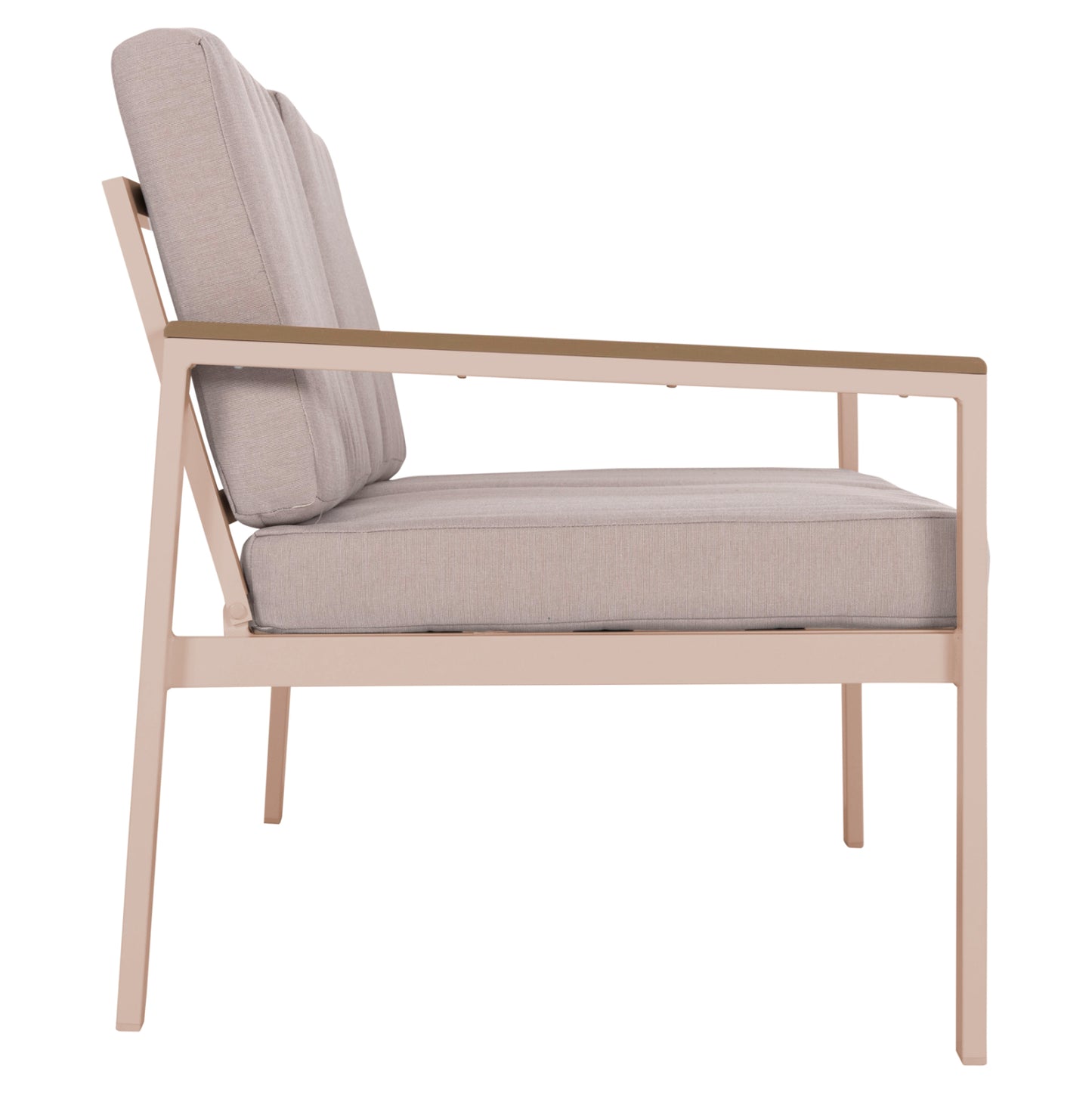 Outdoor 2-seater Sofa Safin Hm6279.04 Aluminum & Cushions In Cappuccino 140x70x77hcm.
