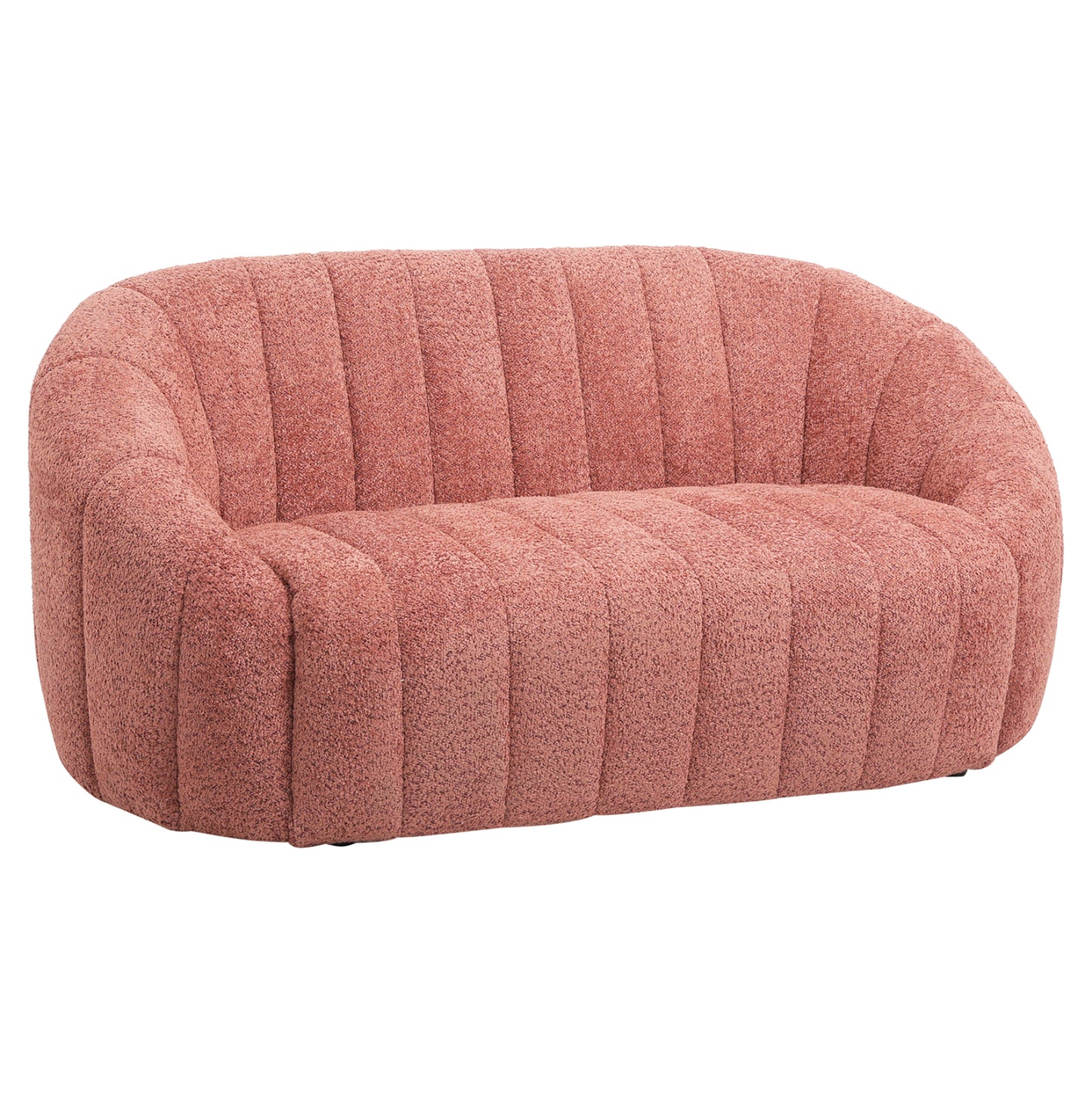 Sofa 2-seater Moby Hm9595.02 Pink Boucle Fabric 148x83x66hcm.
