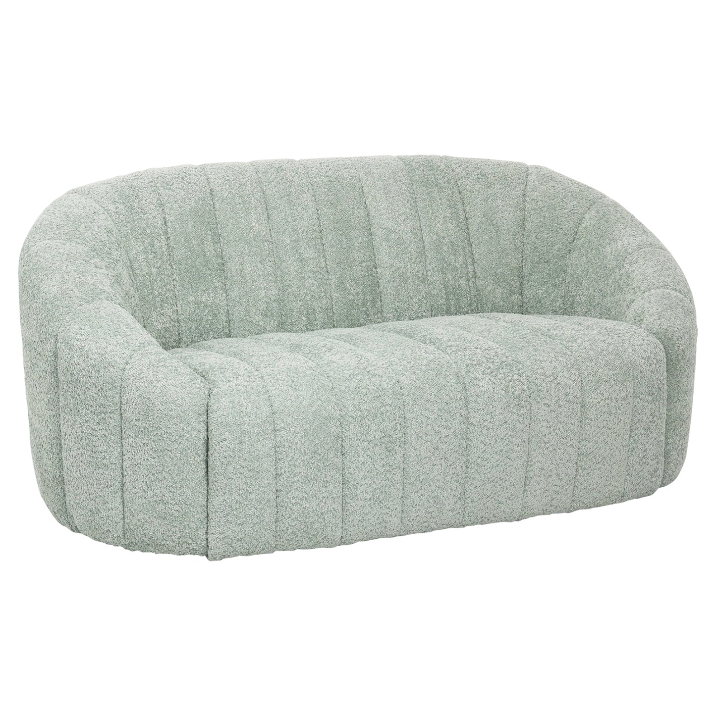 Sofa 2-seater Moby Hm9595.05 Pistachio Green Boucle Fabric 148x83x66hcm.