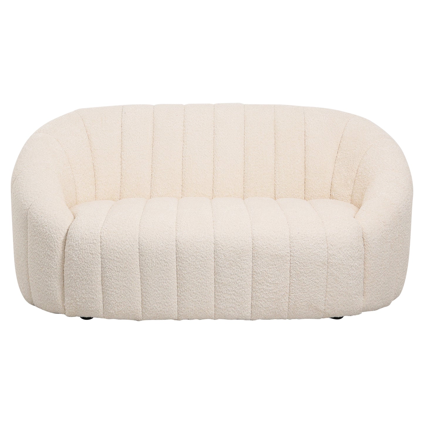Sofa 2-seater Moby Hm9595.06 Ecru Boucle Fabric 148x83x66hcm.