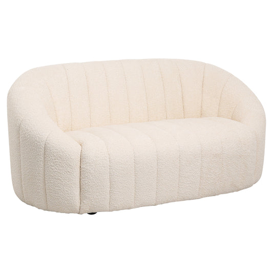 Sofa 2-seater Moby Hm9595.06 Ecru Boucle Fabric 148x83x66hcm.