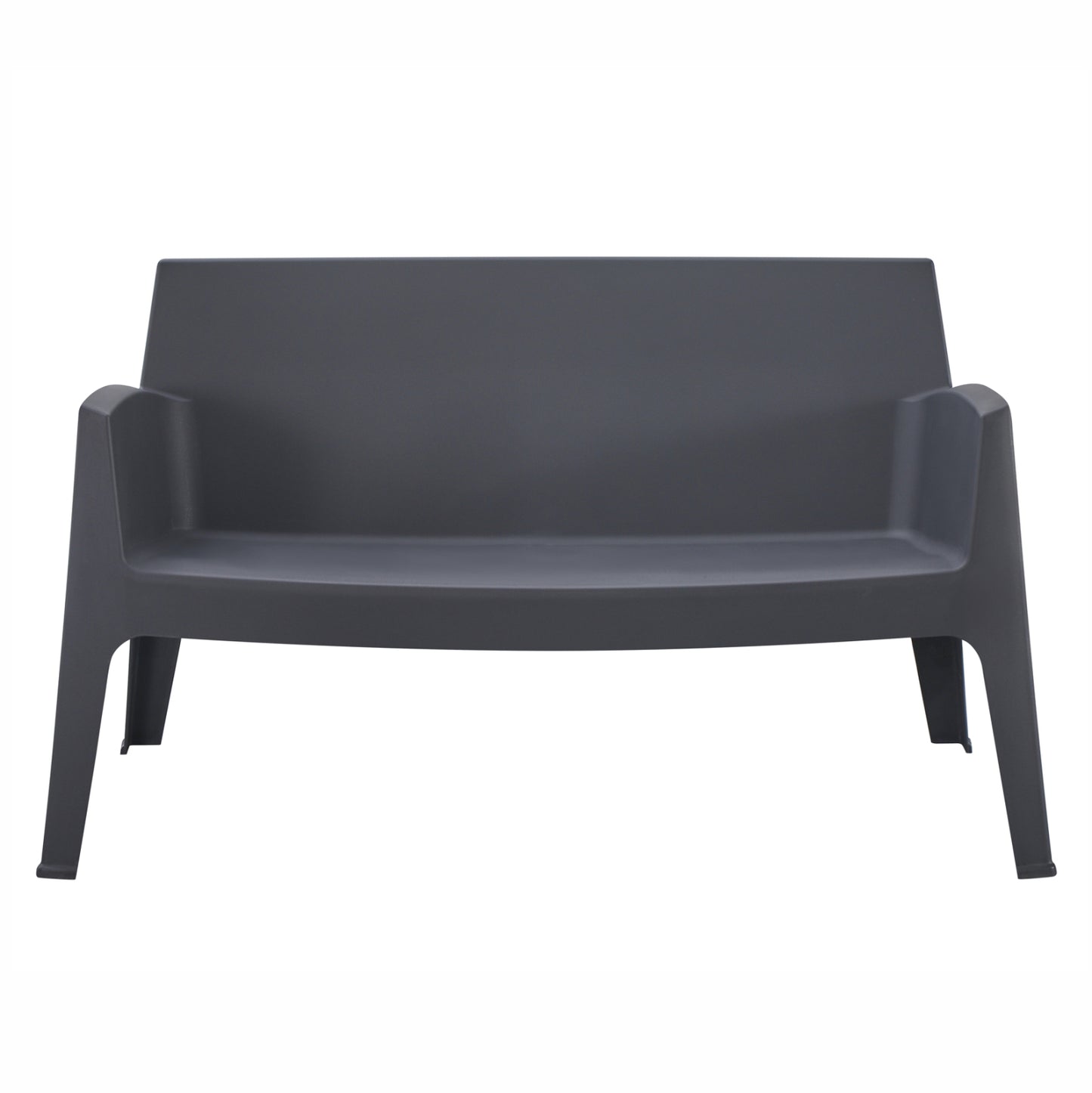 Polypropylene 2-seater Sofa Sleek Hm6366.10 Grey Color 133x68x73hcm.