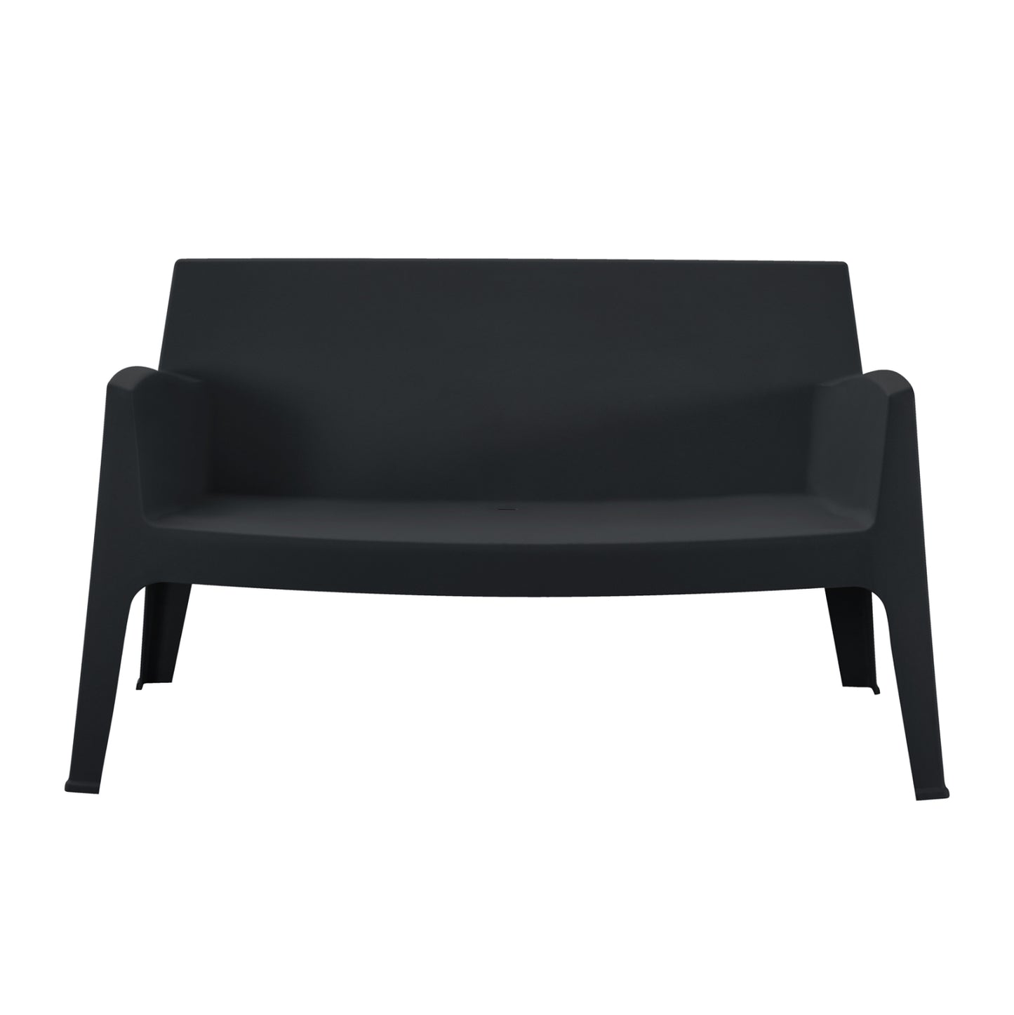 Polypropylene 2-seater Sofa Sleek Hm6366.02 Black Color 133x68x73hcm.