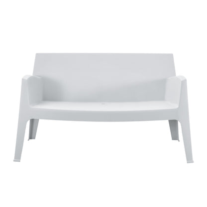 Polypropylene 2-seater Sofa Sleek Hm6366.01 White Color 133x68x73hcm.