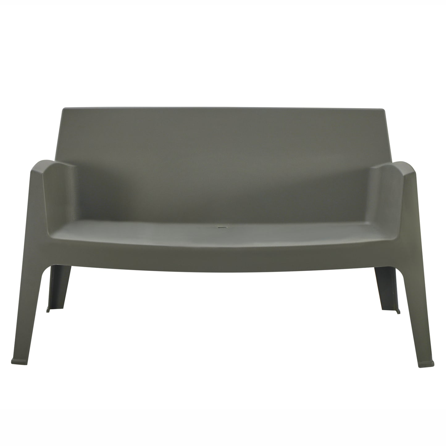 Polypropylene 2-seater Sofa Sleek Hm6366.05 Dark Olive Color 133x68x73hcm.