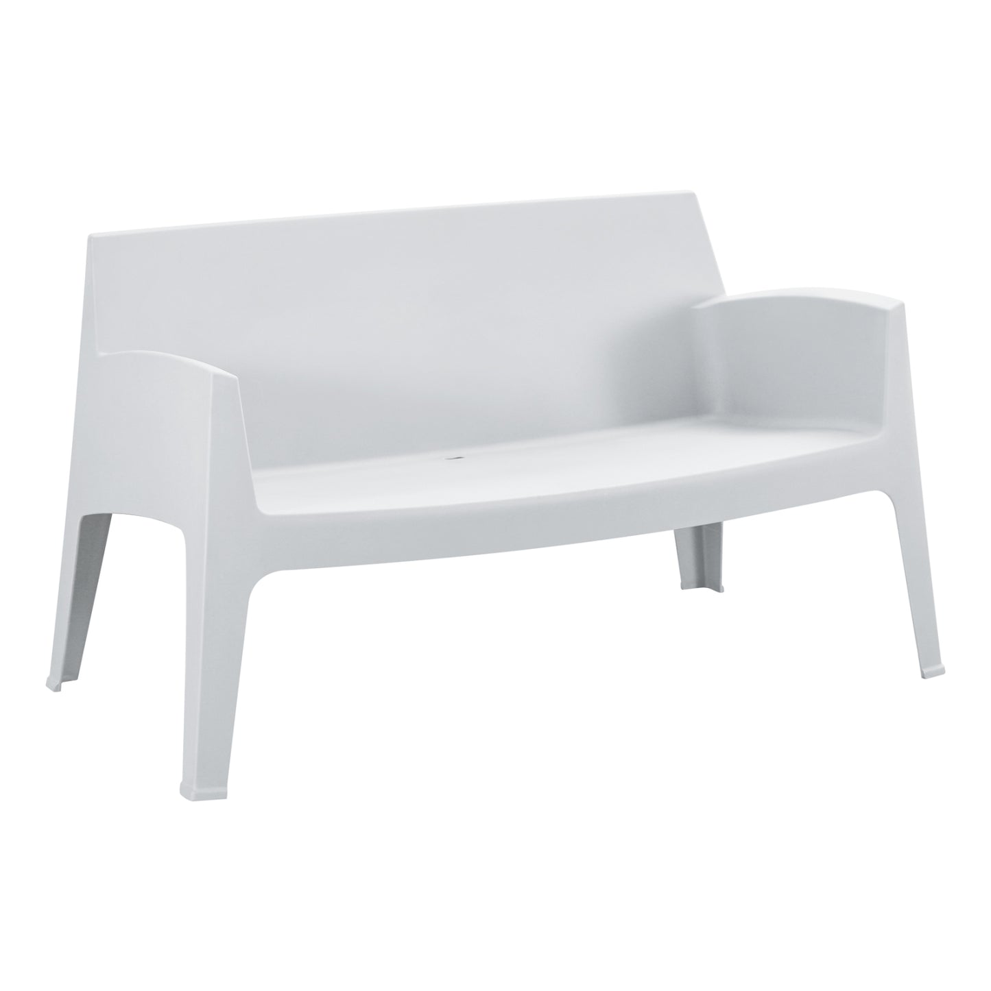 Polypropylene 2-seater Sofa Sleek Hm6366.01 White Color 133x68x73hcm.