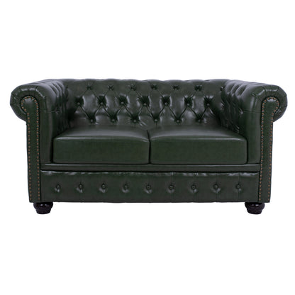 Sofa 2 Seater T.chesterfield Hm3010.08 Pu Cypress Green 150x90x72cm