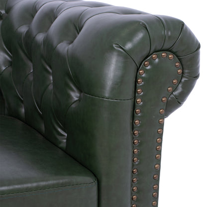 Sofa 2 Seater T.chesterfield Hm3010.08 Pu Cypress Green 150x90x72cm
