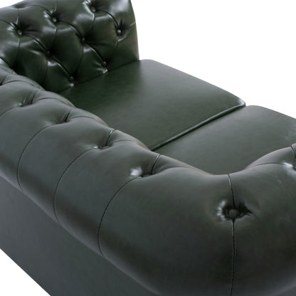 Sofa 2 Seater T.chesterfield Hm3010.08 Pu Cypress Green 150x90x72cm